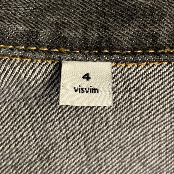 VISVIM Size L DMGD Black Wash Selvedge Denim Trucker Jacket - Picture 5 of 7